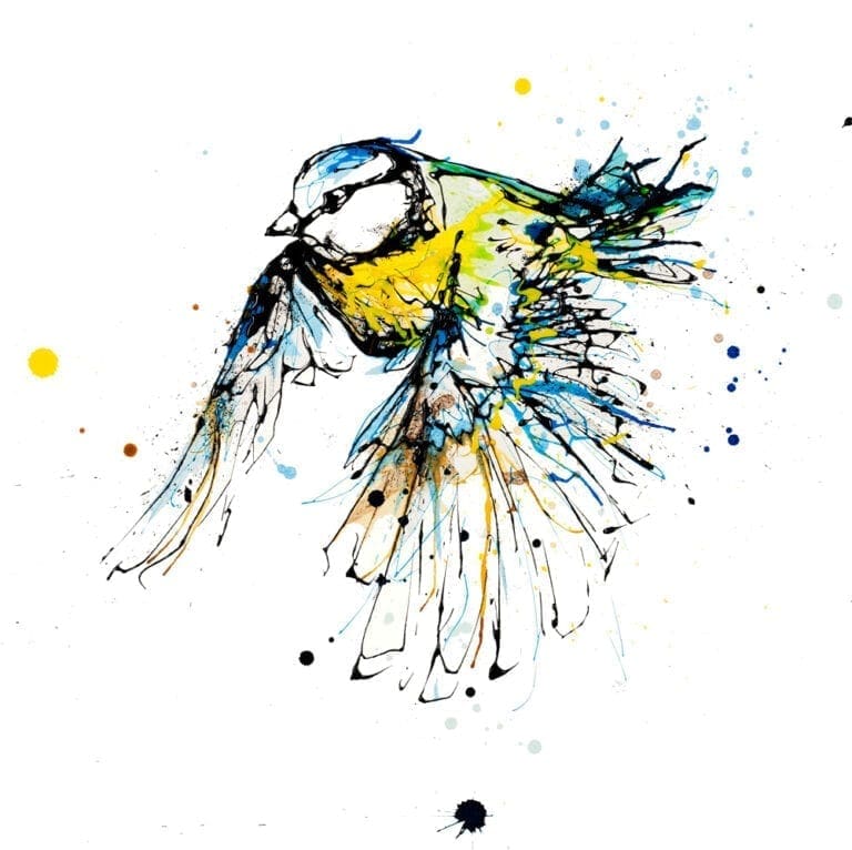 Coat of Colour Blue Tit Print