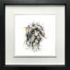 Slippers Pet Scruffy Dog Paper Giclee Fine Art Print in Deluxe Black Frame