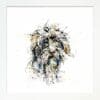 Slippers Pet Scruffy Dog Paper Giclee Fine Art Print in Standard White Frame