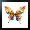 Kaleidoscope Butterfly Paper Giclee Fine Art Print in Standard Black Frame