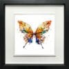 Kaleidoscope Butterfly Paper Giclee Fine Art Print in Deluxe Black Frame