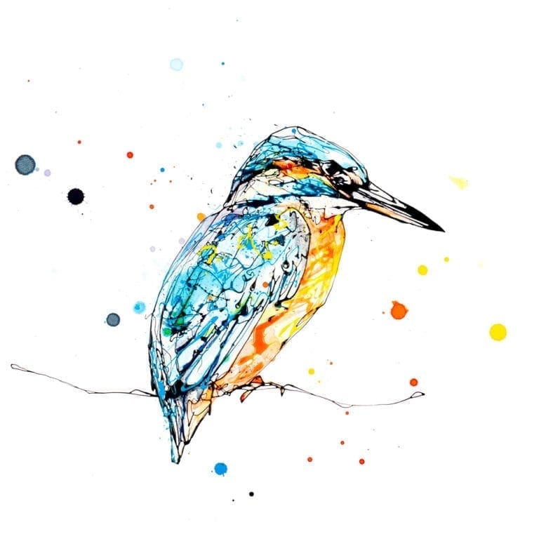 Gaze Peering Kingfisher Print