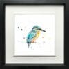 Gaze Kingfisher Paper Giclee Fine Art Print in Deluxe Black Frame