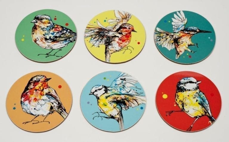 Garden Bird Coasters by Kathryn Callaghan