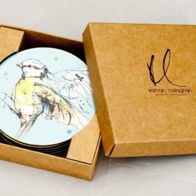 Set of 6 coasters in gift box