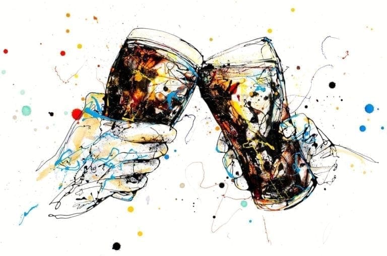 Beer print by Kathryn Callaghan