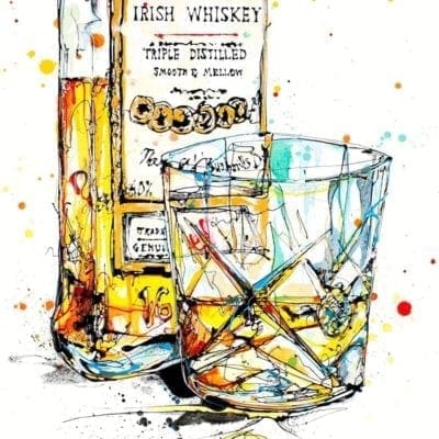 Irish whiskey print by Kathryn Callaghan