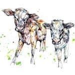 Daisy and Dot Cow and Calf Fine Art Print