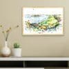 11th Coney Island Ardglass Golf Club Print shown framed in situ