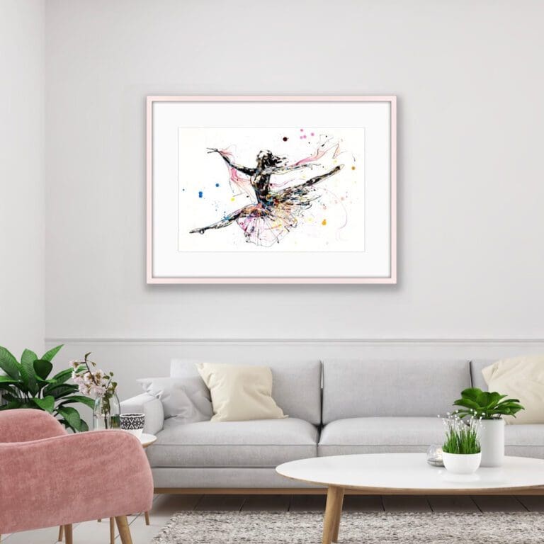 Beautiful Dancer Collector's Edition Print shown framed in situ