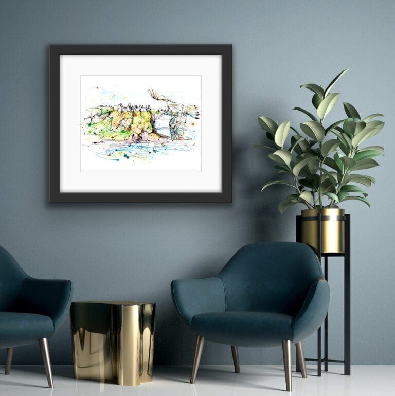 Dunluce Fine Art Print Displayed in Situ