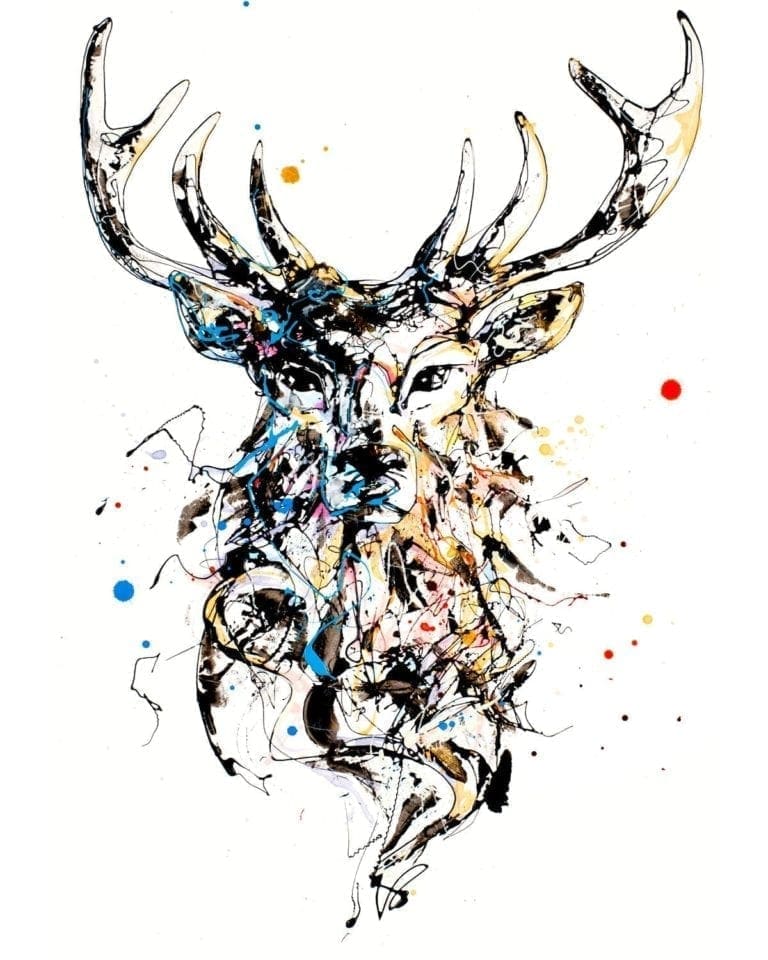 stag print by kathryn callaghan