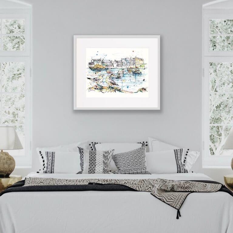 Portrush Harbour shown Framed in Situ