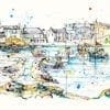 art print of portrush harbour