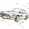 Aston Martin DB5 Car Paper Fine Art Print