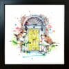 Dublin Doors Paper Fine Art Print in Black Frame