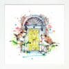 Dublin Doors Paper Fine Art Print in White Frame