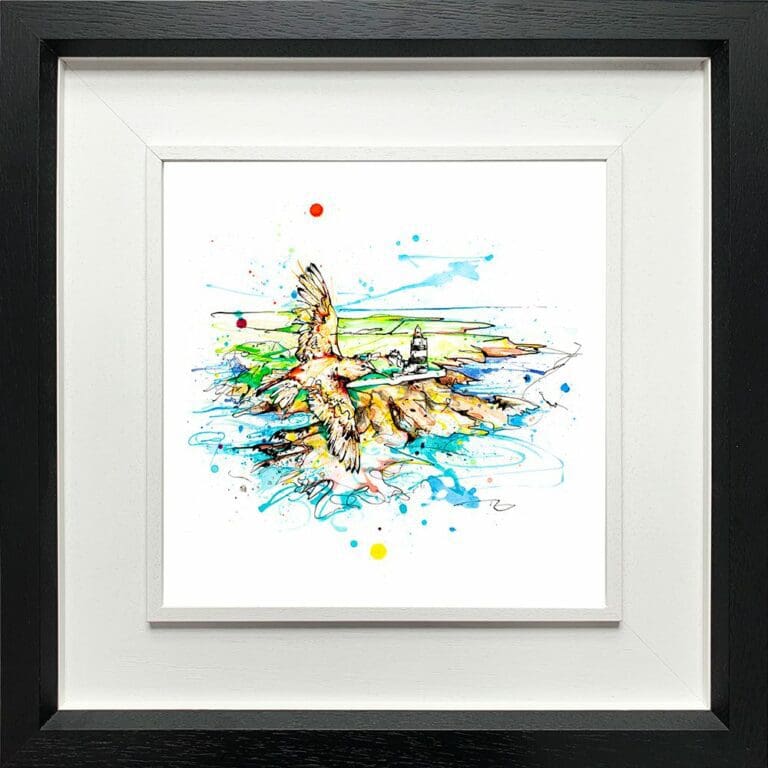 Hook Lighthouse Ireland Paper Giclee Fine Art Print in Deluxe Black Frame