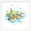 Hook Lighthouse Paper Fine Art Print in White Frame