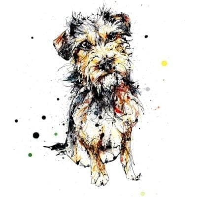 expectation terrier dog print