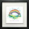 Under the Same Rainbow NHS Lockdown Paper Giclee Fine Art Print shown in Deluxe Black Frame