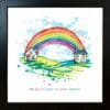 Under the Same Rainbow NHS Charity Print shown in Black Frame