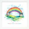 Under the Same Rainbow NHS Charity Print shown in White Frame