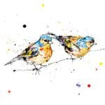 Did You See That Giclee Paper Fine Art Print of Two Chaffinches