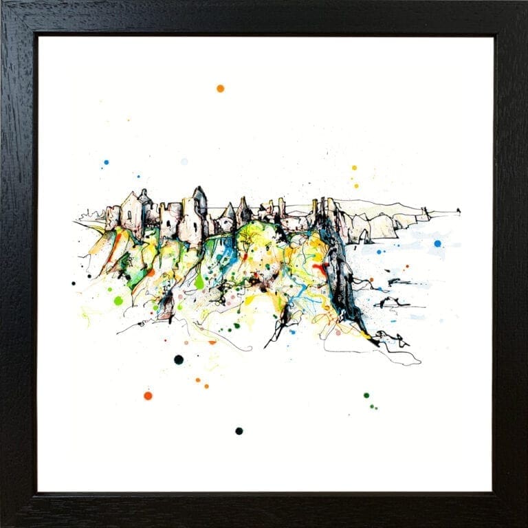 Dunluce Paper Giclee Fine Art Print in Black Frame