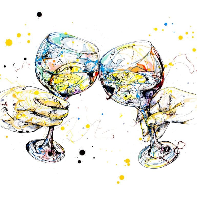 Good Times Gin Giclee Paper Fine Art Print Square