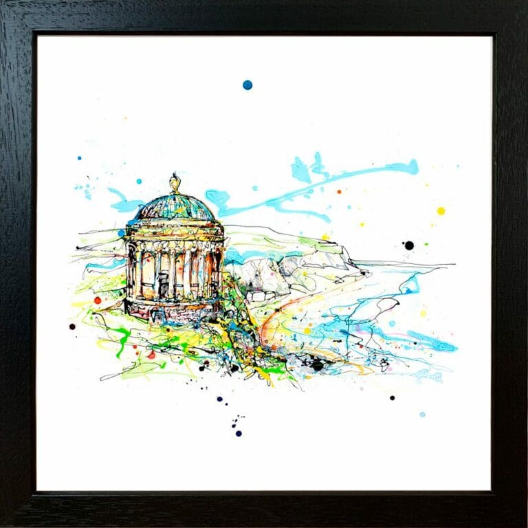 Mussenden Paper Giclee Fine Art Print shown in Black Frame