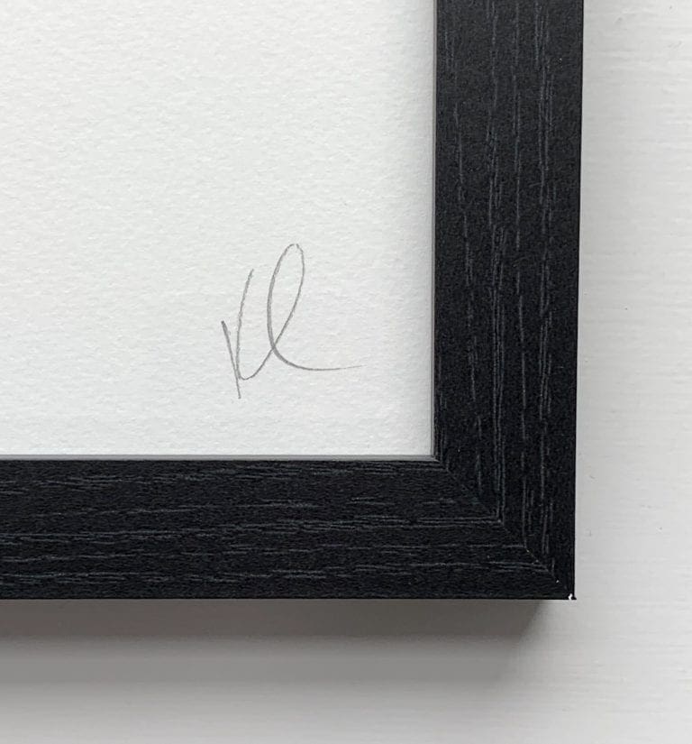 Close Up Detail of Open Edition Standard Black Frame