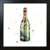 Belle Epoque Champagne Paper Giclee Fine Art Print in Black Frame