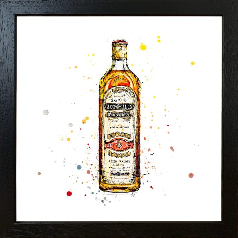 Bushmills Irish Whiskey Fine Art Print in Black Frame