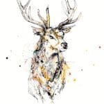 Grand Red Deer Stag Giclee Paper Fine Art Print