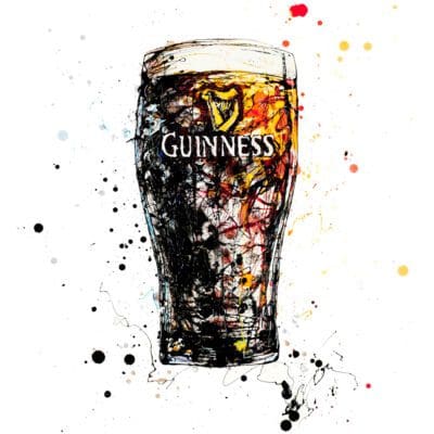 The Black Stuff Guinness Stout Pint Paper Giclee Fine Art Print