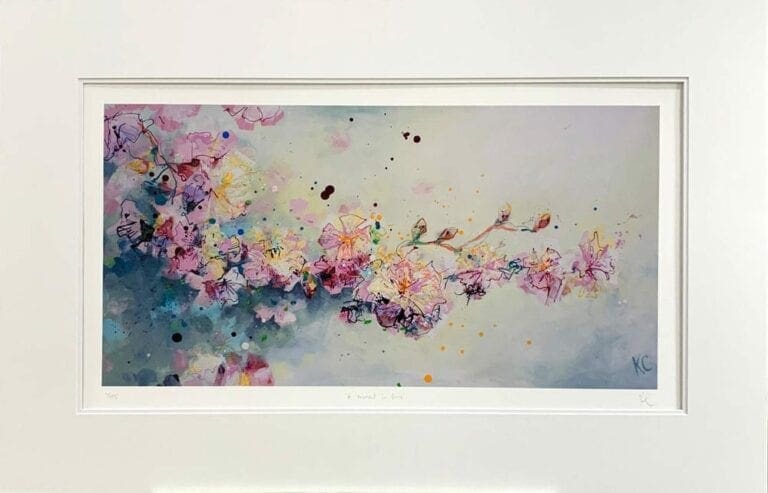 blossom print mounted