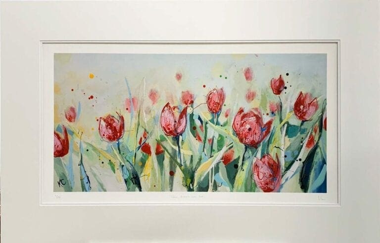 tulip print mounted