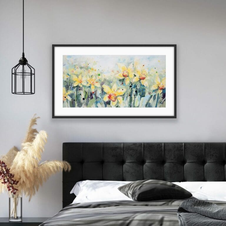 You Are My Sunshine paper Giclee Fine Art Print Daffodils in Situ