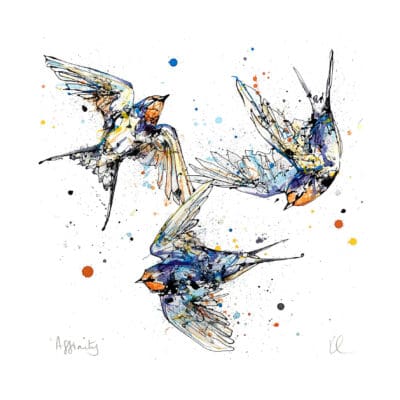 Affinity - Swallows Print with Size and Presentation Options