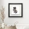 Mother and Child giclee print shown in Deluxe Black Frame in Situ