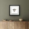 Harris Highland Cow Print shown in Deluxe Black Frame in Situ