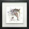 Hudson Horse Farmyard Paper Giclee Fine Art Print in Deluxe Black Frame