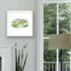 4th Hole Royal County Down Golf Course Northern Ireland Irish Open Paper Giclee Fine Art Print shown in White Frame in Situ