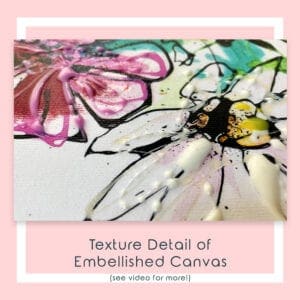 Embellished Detail of Enchanted Garden Canvas Print