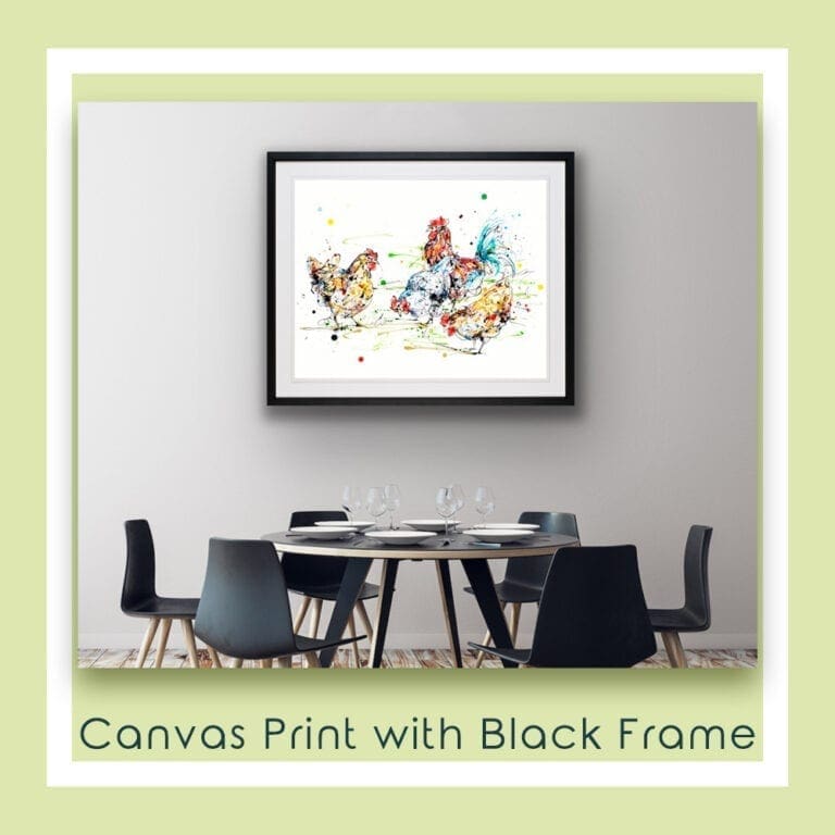 Free Range Black Frame in Situ