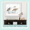 Reflections Canvas Print shown in White Frame in Situ