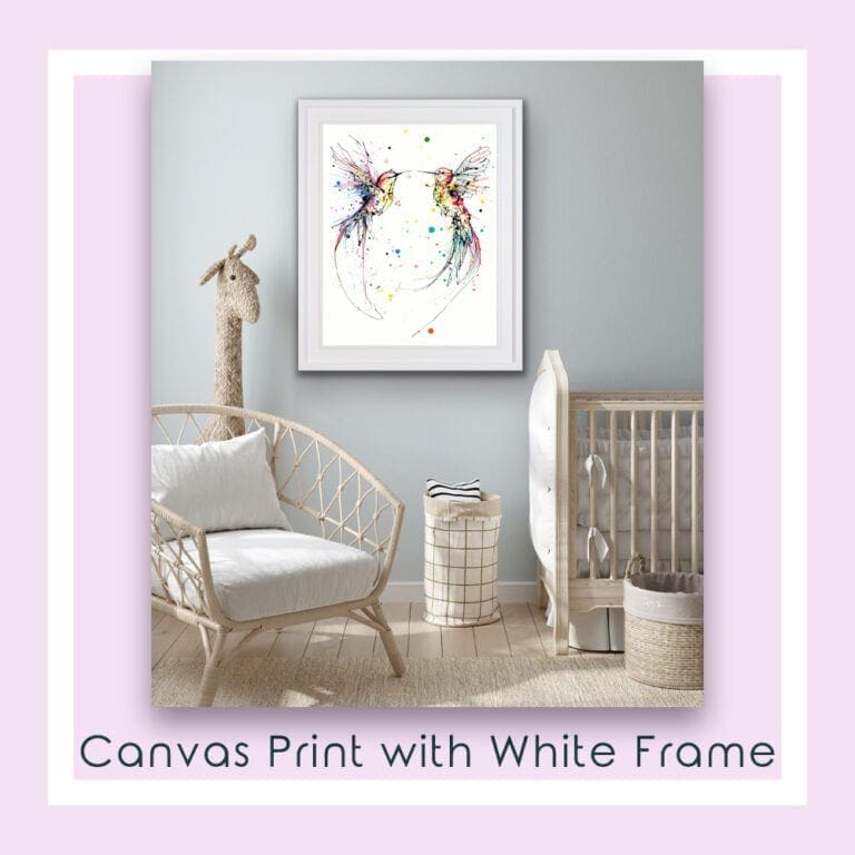 Completely Yours Smooth Canvas Print in White Frame in Situ