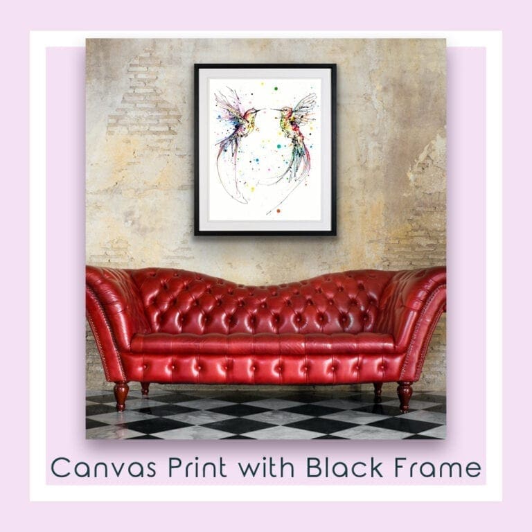 Completely Yours Canvas Print shown in Black Frame in Situ