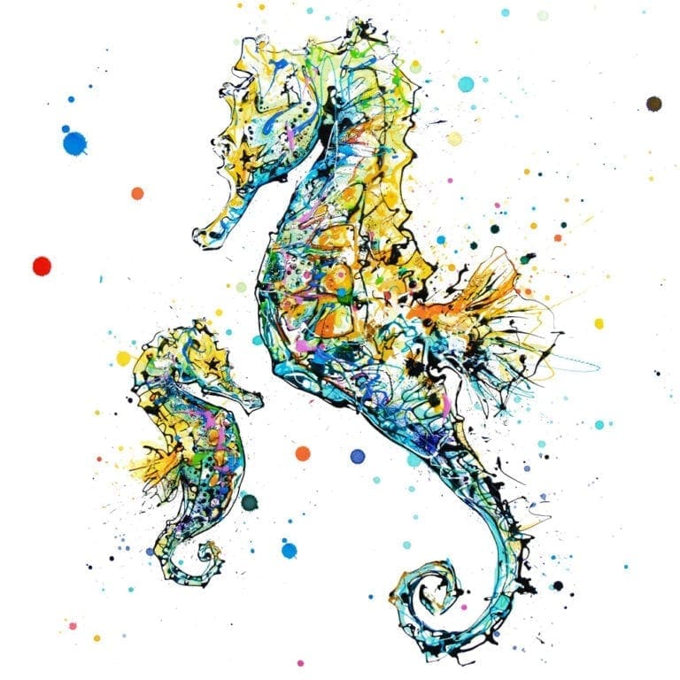 Mini Me - Seahorse Print, 30x30cm with Framing Options